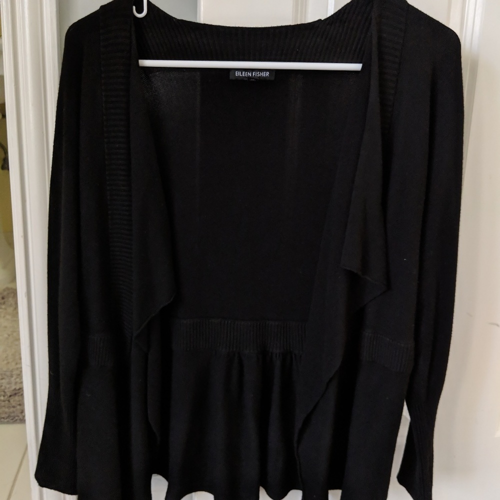 Eileen Fisher black cardigan